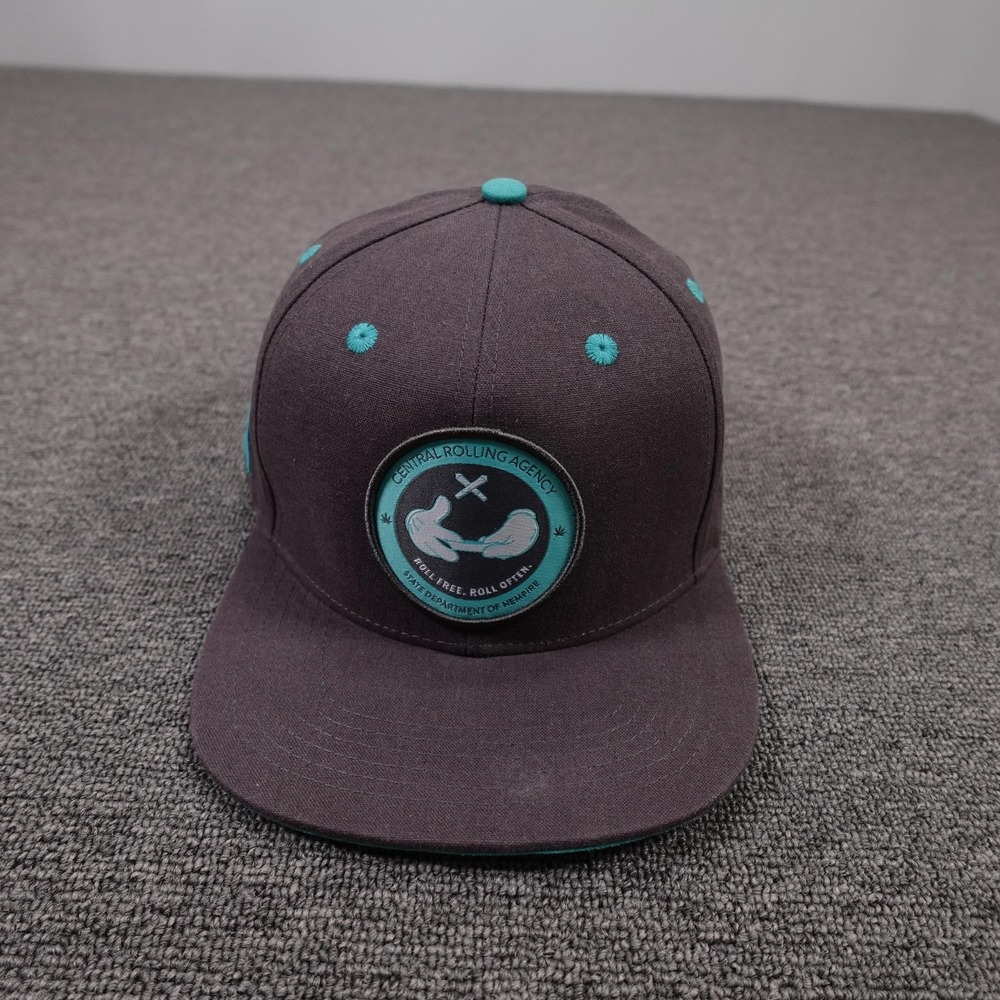 Hempire Hat Cap Snap Back Mens One Size Brown Hemp Central Rolling Patch Weed